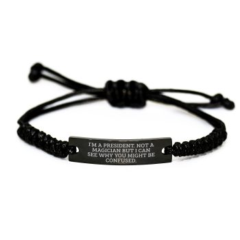Funny President Rope Bracelet Gifts for Men from Family - Rope Bracelet President President Quote Rope
