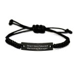 Funny Marketing Manager Gifts from Friends, Christmas Unique Rope Bracelets for Marketing Manager, Funny Quote Rope Bracelet