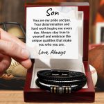 Son Braided Vegan Leather Bracelet: A Lasting Keepsake that Speaks to the Heart